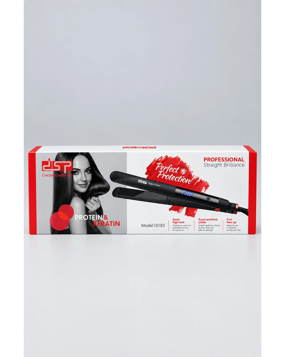 DSP Professional Protein & Keratin Hair Straightener Model 10183