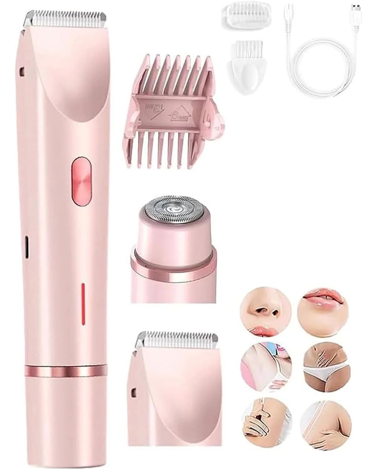Dual Head Bikini Shaver Women, Comfort 2 en 1 Electric Lady Shaver, Trimmer de cabello eléctrico – Image 2